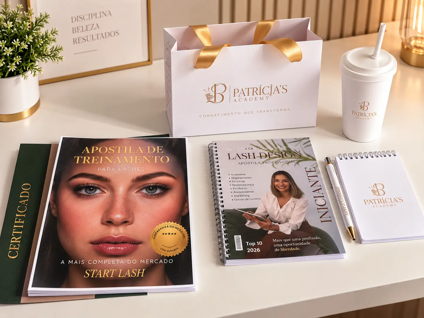 Kit de materiais do curso Start Lash VIP