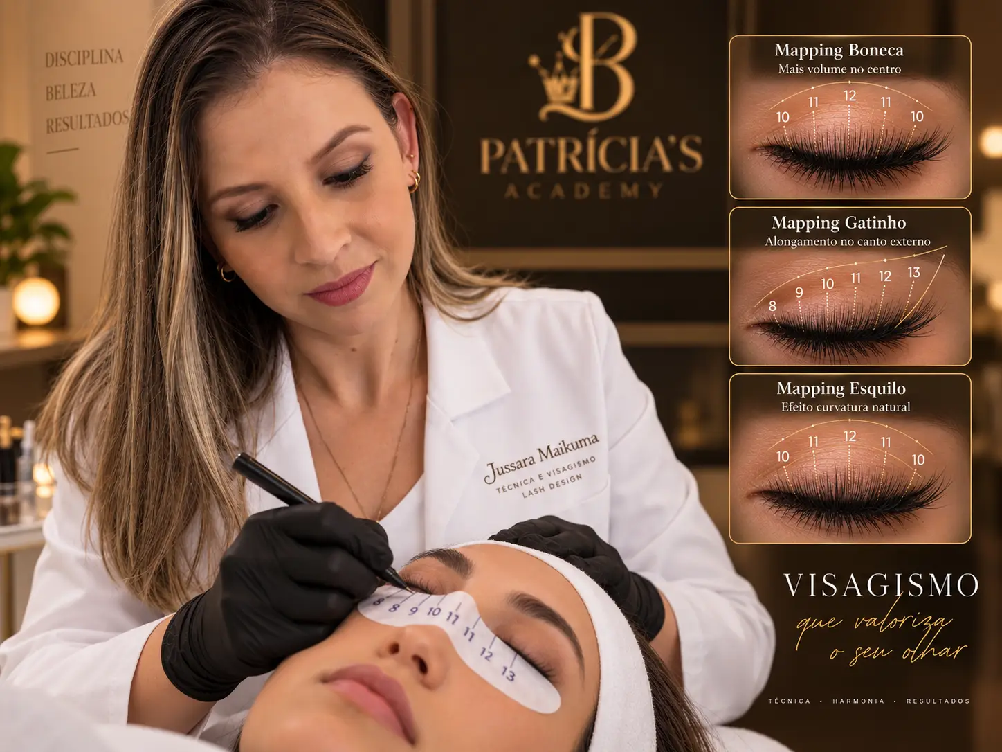 Visagismo e mappings no curso Start Lash VIP